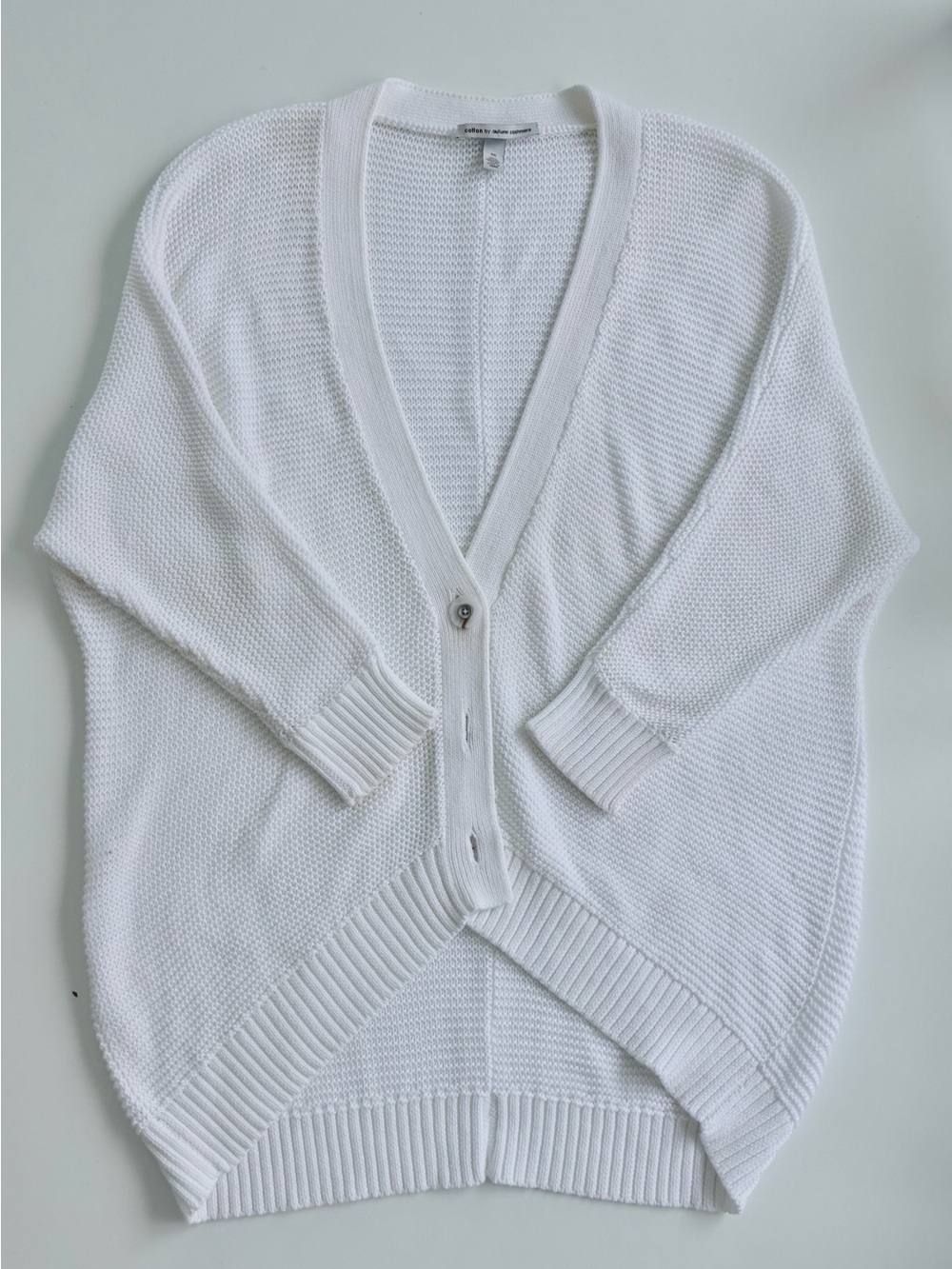 Autumn Cashmere White Knit Button-Front Cardigan | Extra Small